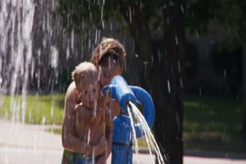 Kids Playing at the Spray Park